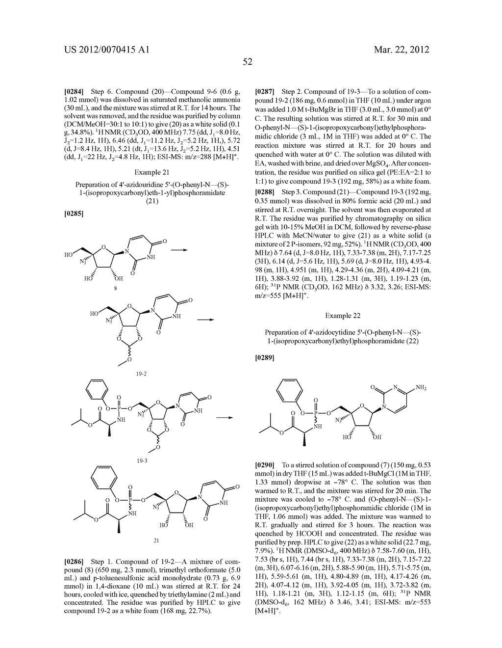 AZIDO NUCLEOSIDES AND NUCLEOTIDE ANALOGS - diagram, schematic, and image 54