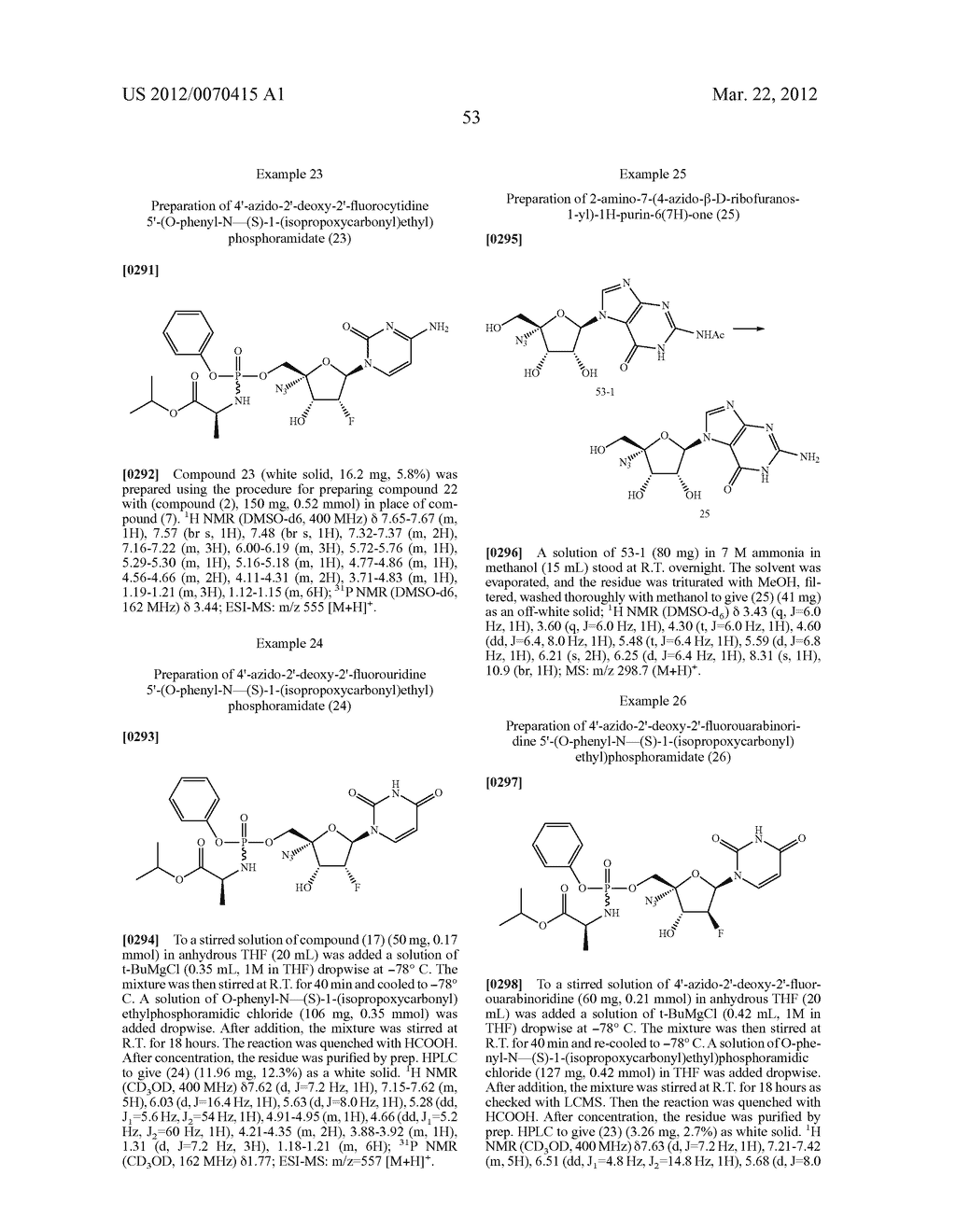 AZIDO NUCLEOSIDES AND NUCLEOTIDE ANALOGS - diagram, schematic, and image 55