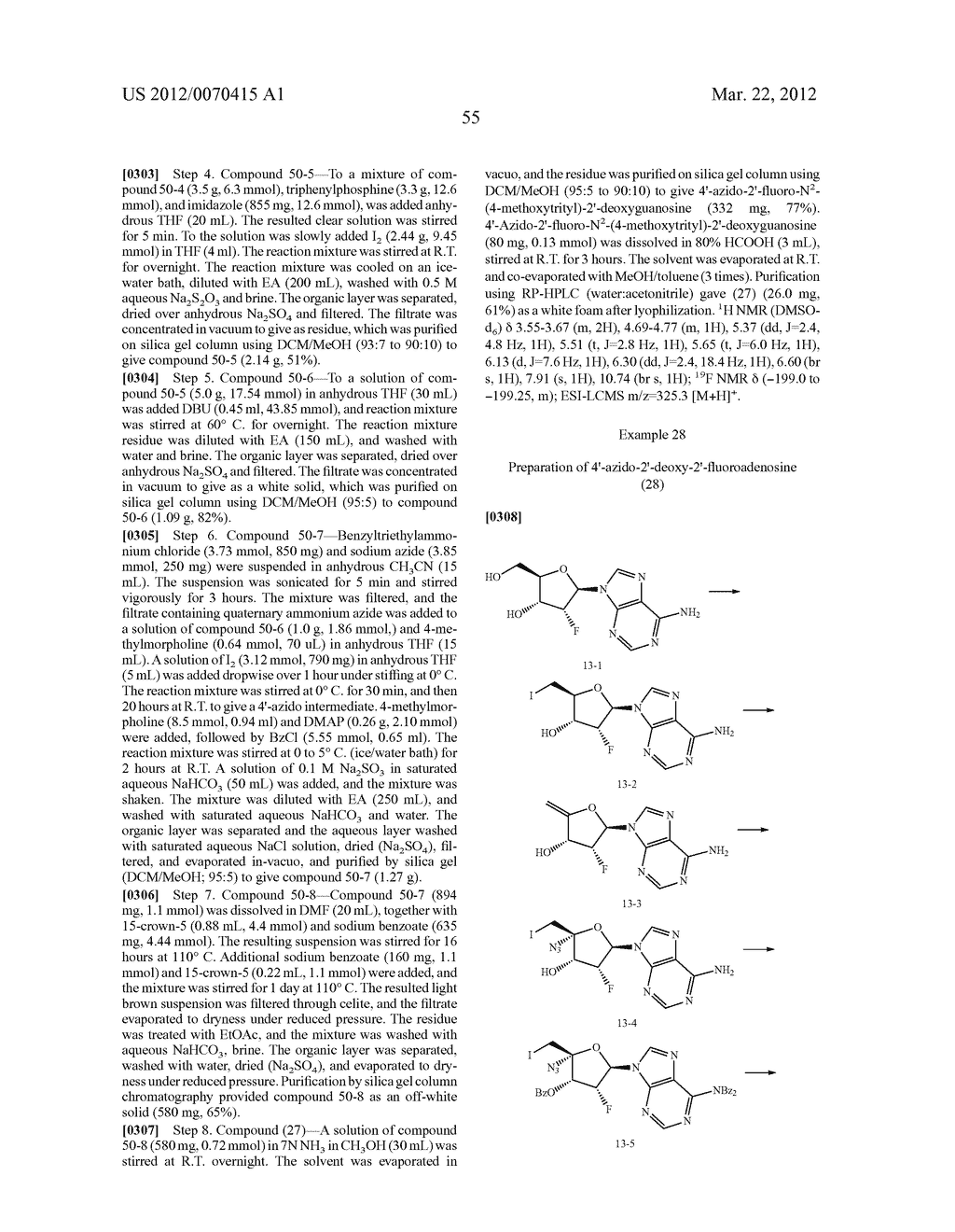 AZIDO NUCLEOSIDES AND NUCLEOTIDE ANALOGS - diagram, schematic, and image 57