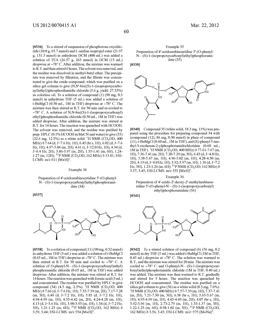 AZIDO NUCLEOSIDES AND NUCLEOTIDE ANALOGS - diagram, schematic, and image 62