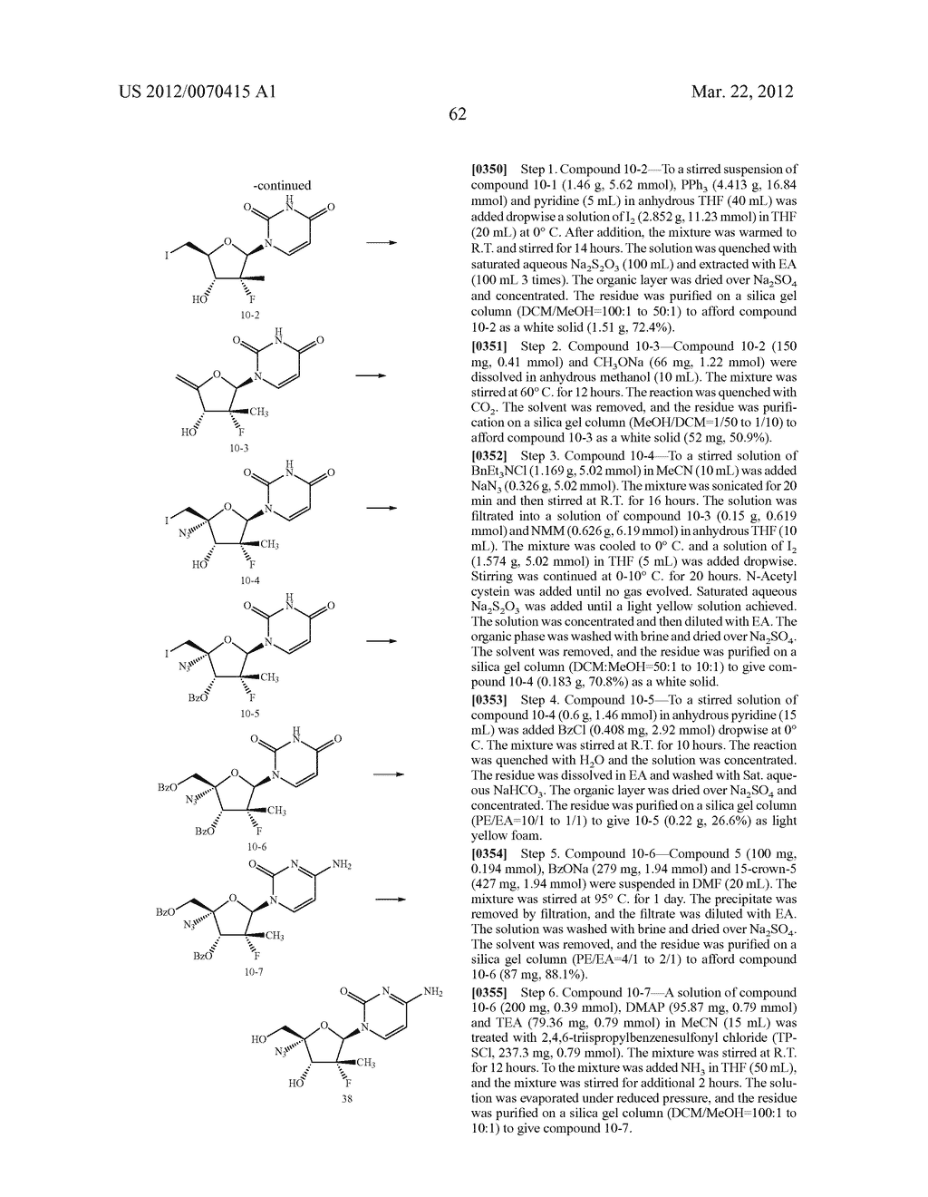 AZIDO NUCLEOSIDES AND NUCLEOTIDE ANALOGS - diagram, schematic, and image 64