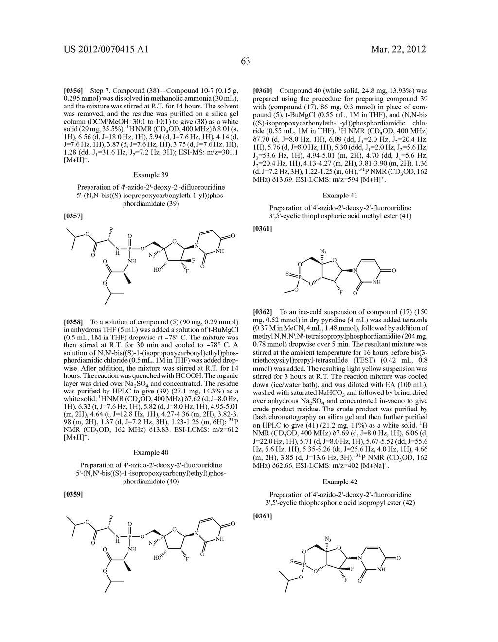 AZIDO NUCLEOSIDES AND NUCLEOTIDE ANALOGS - diagram, schematic, and image 65