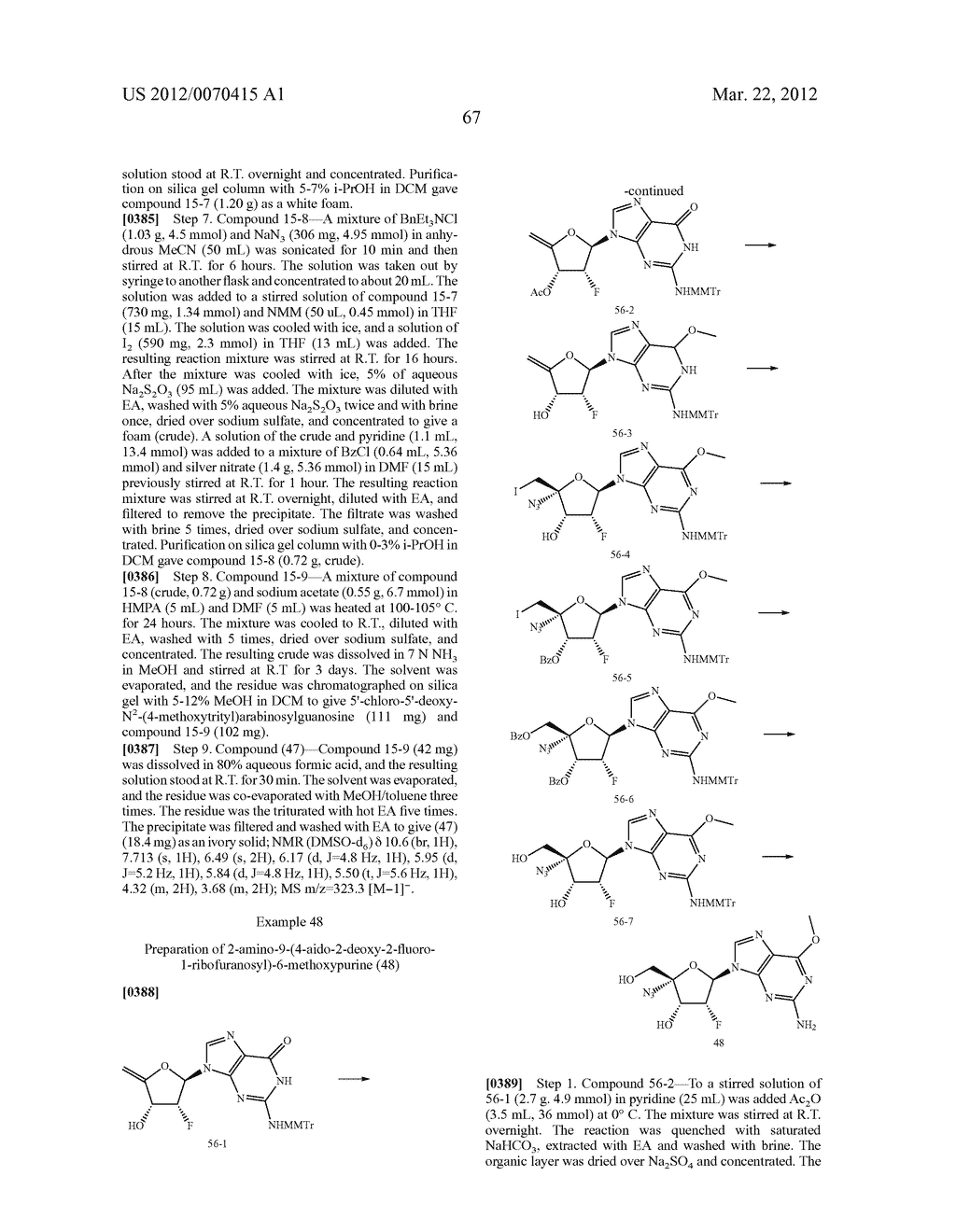 AZIDO NUCLEOSIDES AND NUCLEOTIDE ANALOGS - diagram, schematic, and image 69