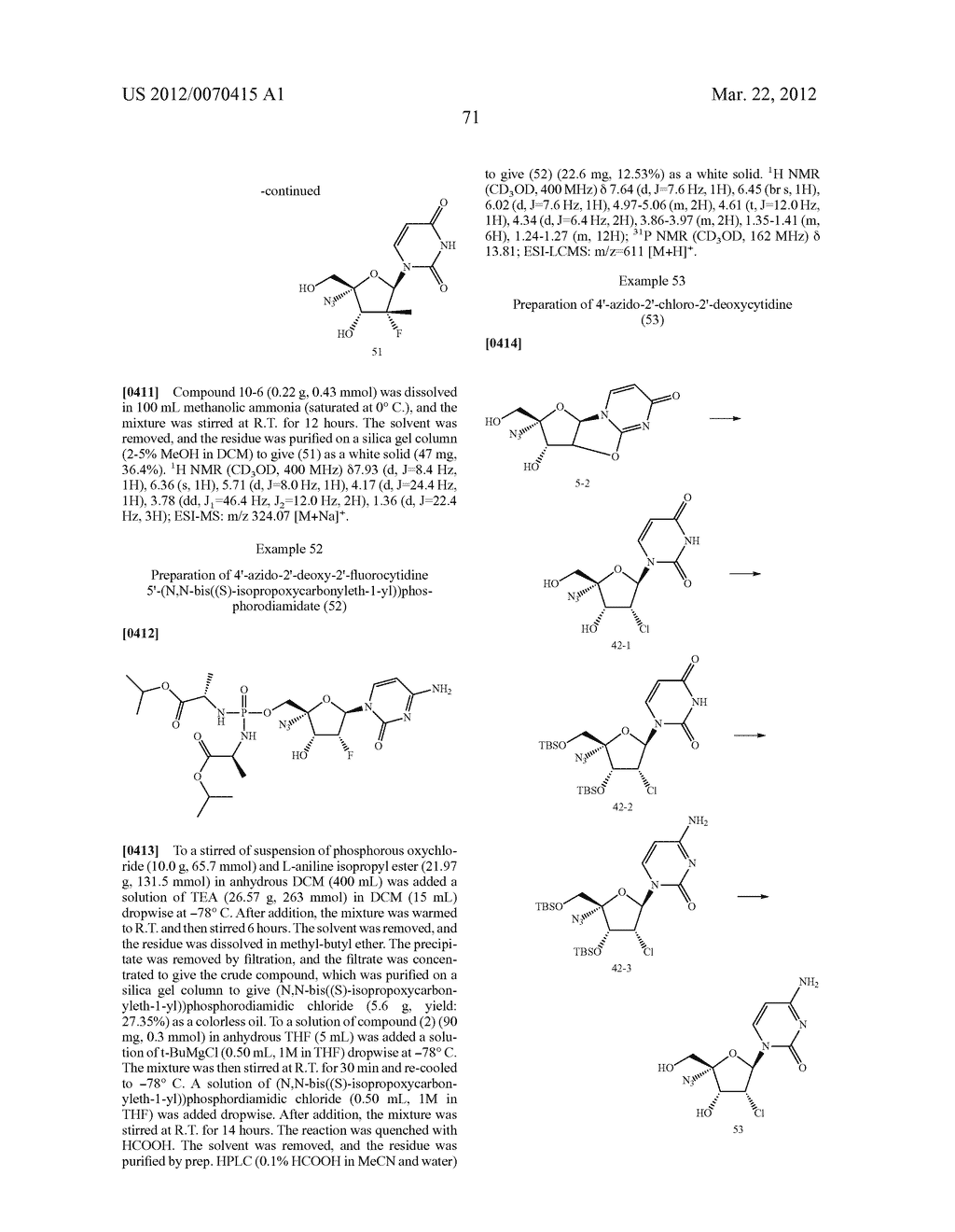 AZIDO NUCLEOSIDES AND NUCLEOTIDE ANALOGS - diagram, schematic, and image 73