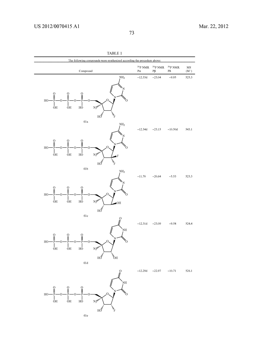 AZIDO NUCLEOSIDES AND NUCLEOTIDE ANALOGS - diagram, schematic, and image 75