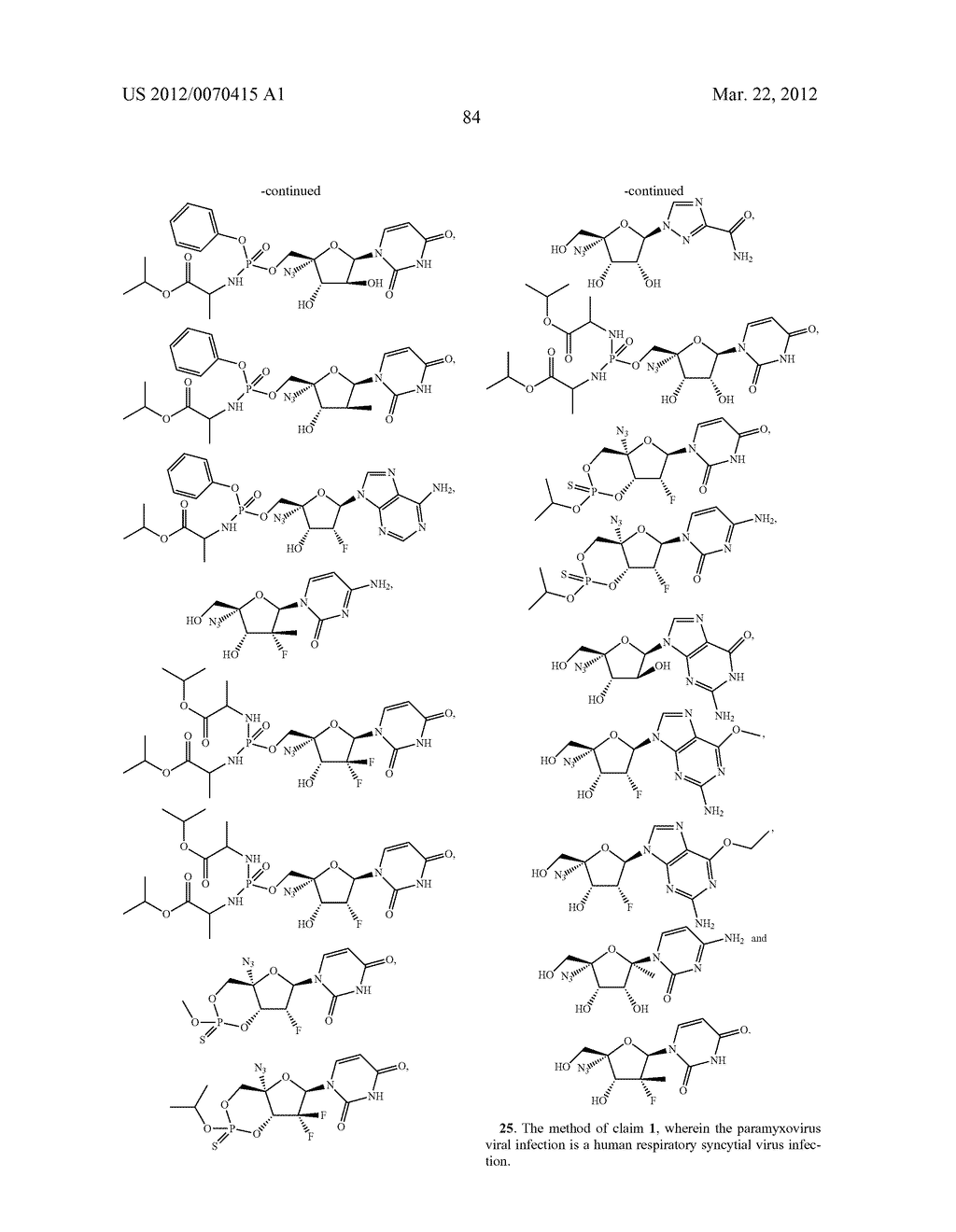 AZIDO NUCLEOSIDES AND NUCLEOTIDE ANALOGS - diagram, schematic, and image 86