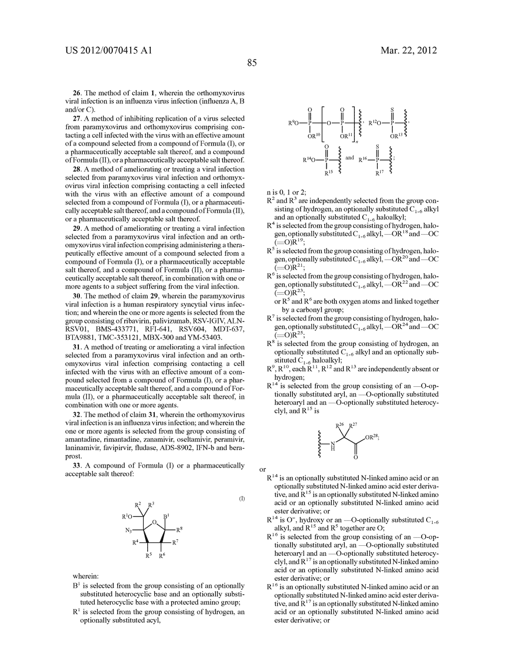 AZIDO NUCLEOSIDES AND NUCLEOTIDE ANALOGS - diagram, schematic, and image 87