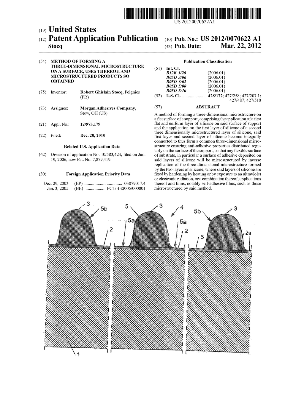 Method of Forming a Three-Dimensional Microstructure on a Surface, Uses     Thereof, and Microstructured Products so Obtained - diagram, schematic, and image 01