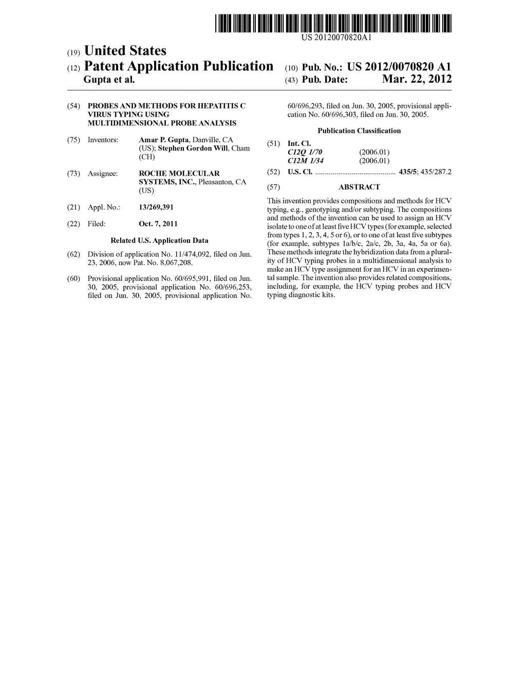 Probes and Methods for Hepatitis C Virus Typing Using Multidimensional     Probe Analysis - diagram, schematic, and image 01