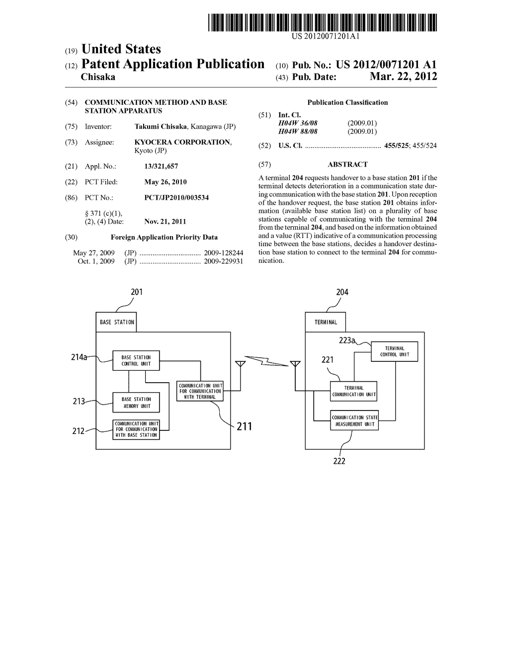 COMMUNICATION METHOD AND BASE STATION APPARATUS - diagram, schematic, and image 01