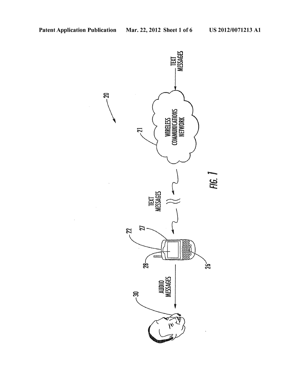 COMMUNICATIONS SYSTEM PROVIDING AUTOMATIC TEXT-TO-SPEECH CONVERSION     FEATURES AND RELATED METHODS - diagram, schematic, and image 02