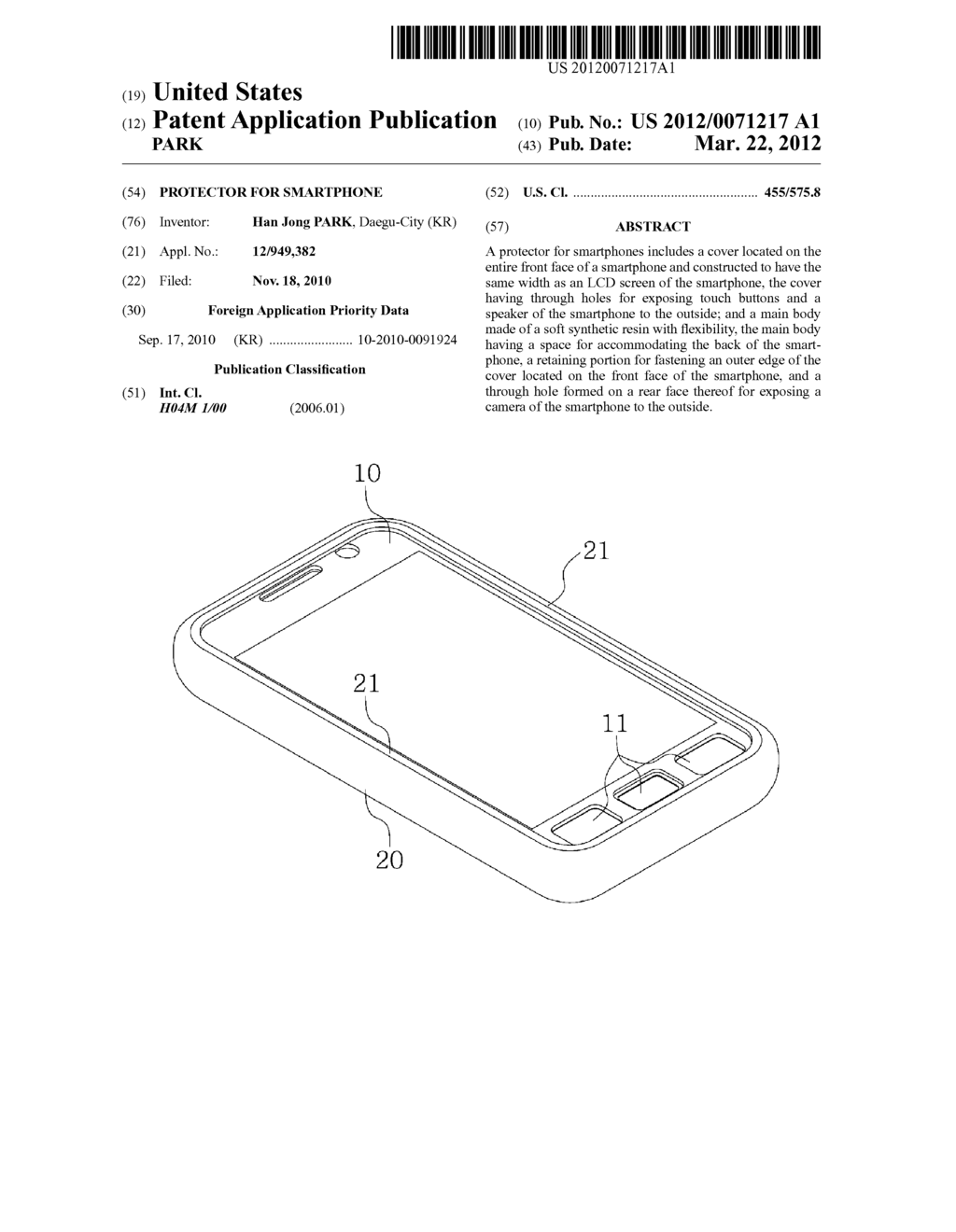 PROTECTOR FOR SMARTPHONE - diagram, schematic, and image 01