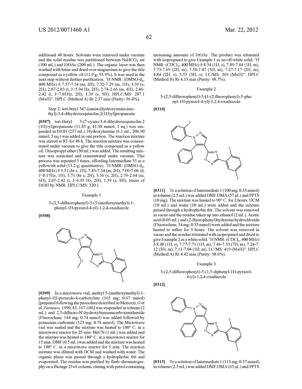 PYRAZOLE OXADIAZOLE DERIVATIVES AS S1P1 AGONISTS - diagram, schematic, and image 63