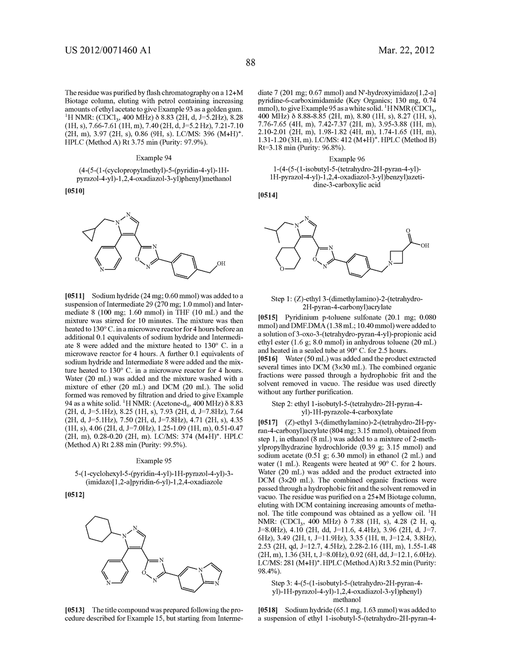 PYRAZOLE OXADIAZOLE DERIVATIVES AS S1P1 AGONISTS - diagram, schematic, and image 89