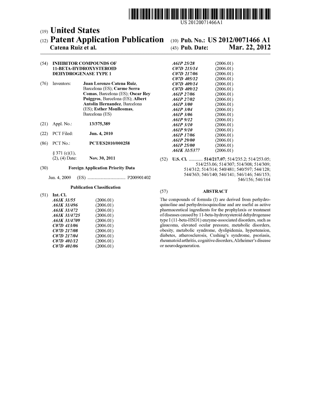 INHIBITOR COMPOUNDS OF 11-BETA-HYDROXYSTEROID DEHYDROGENASE TYPE 1 - diagram, schematic, and image 01