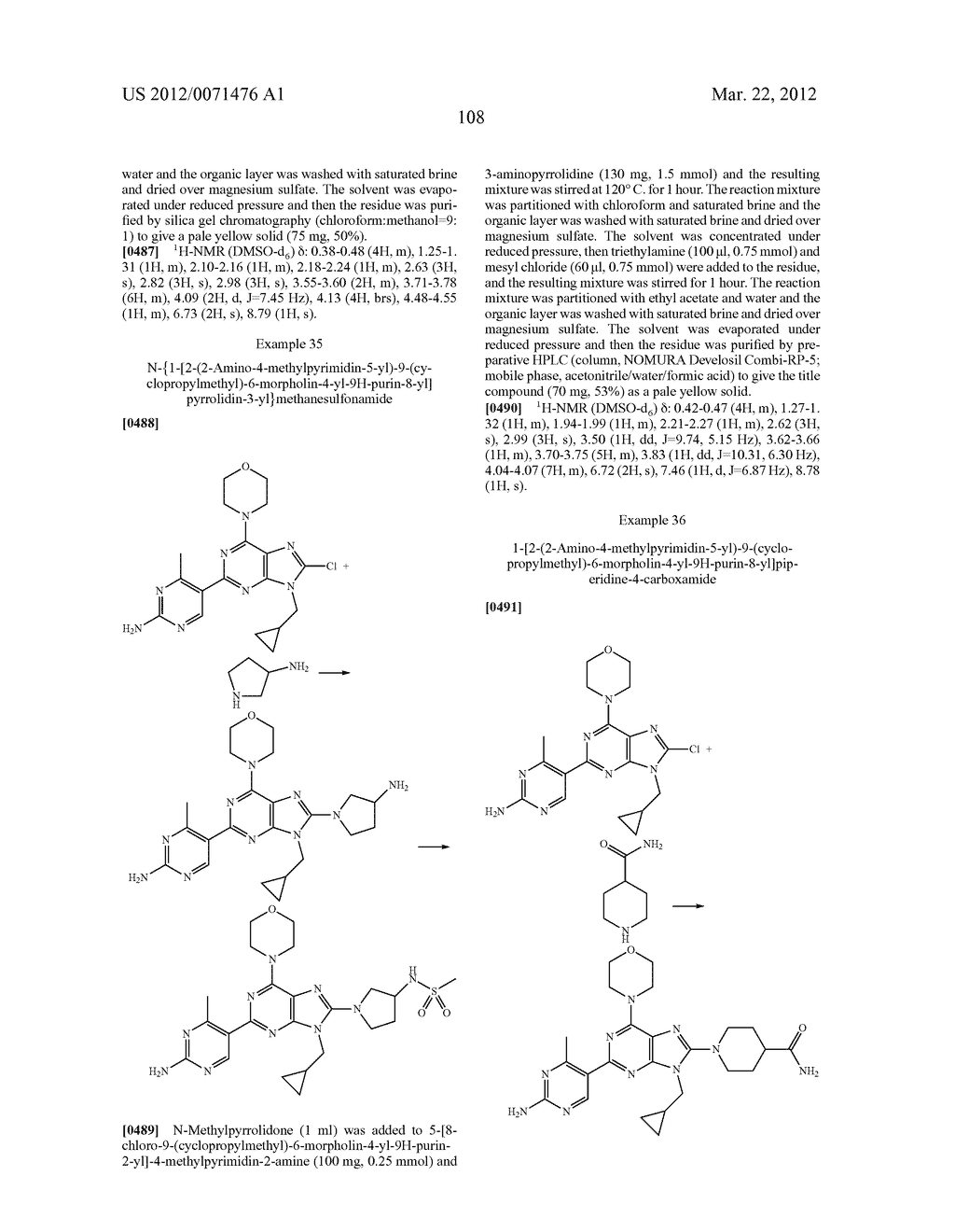 MORPHOLINOPURINE DERIVATIVES - diagram, schematic, and image 109