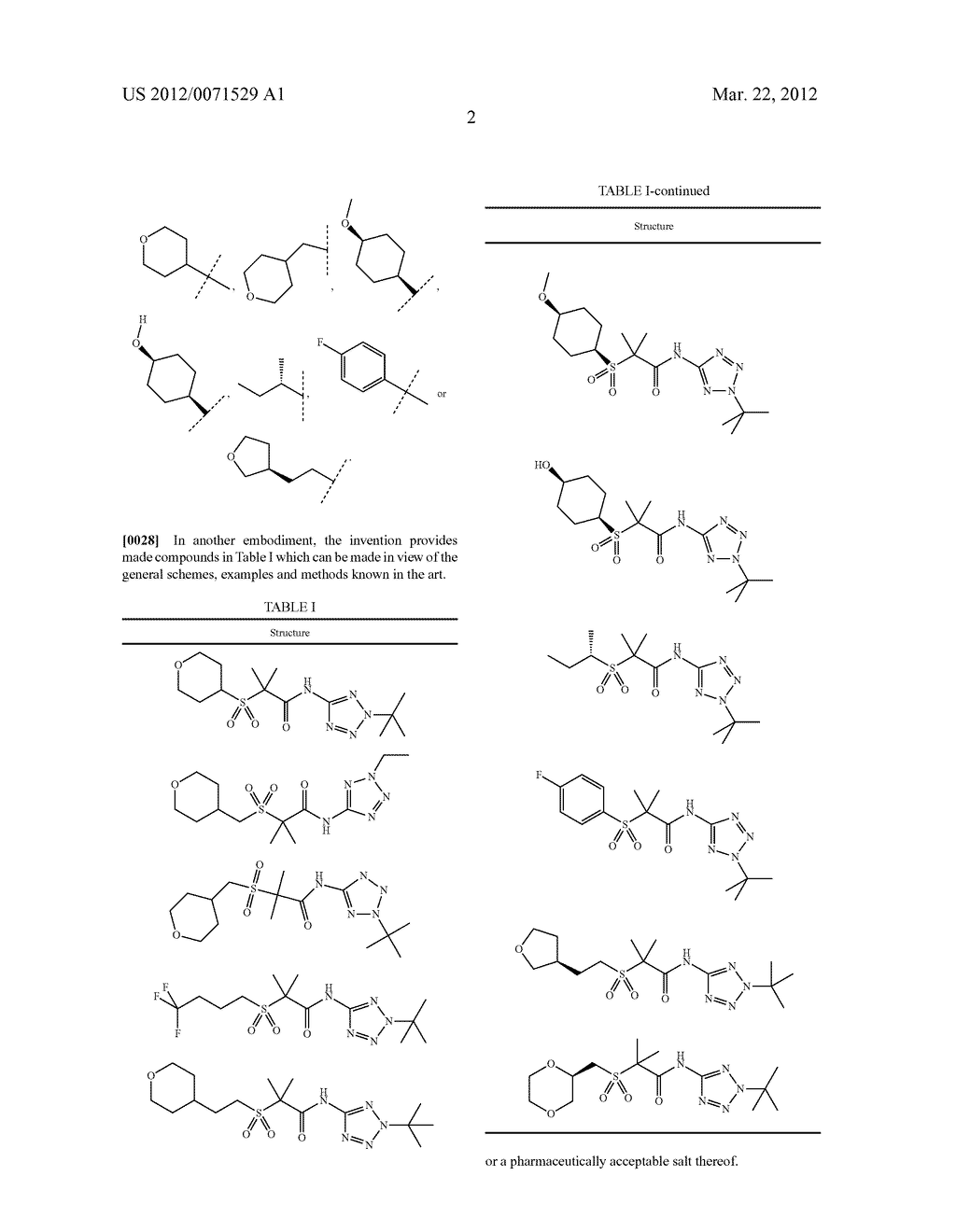 Tetrazole Compounds Which Selectively Modulate The CB2 Receptor - diagram, schematic, and image 05