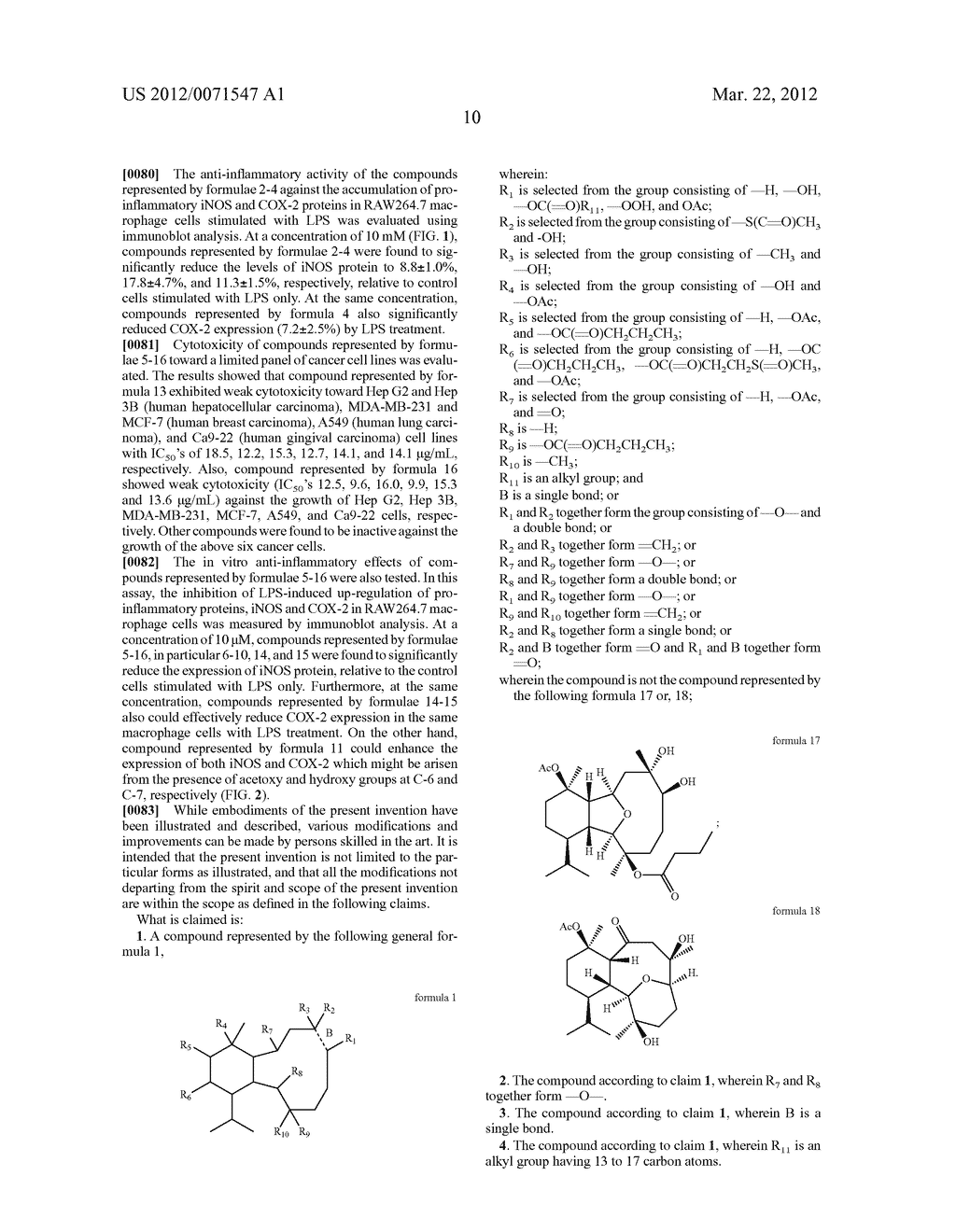 COMPOUNDS FROM SOFT CORAL, METHOD OF PREPARATION AND PHARMACEUTICAL USES     THEREOF - diagram, schematic, and image 13