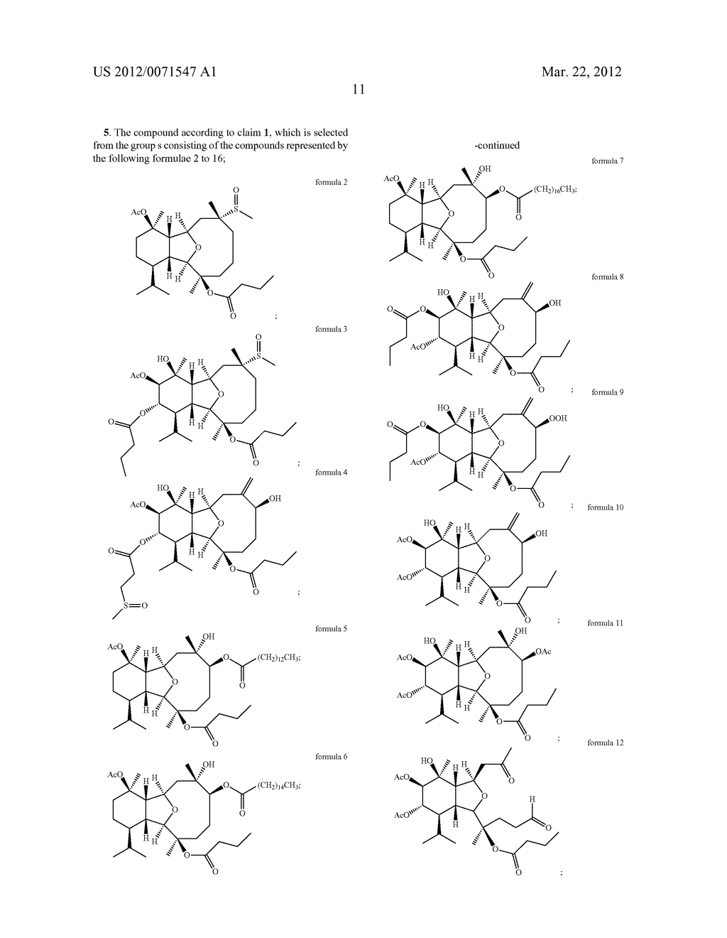 COMPOUNDS FROM SOFT CORAL, METHOD OF PREPARATION AND PHARMACEUTICAL USES     THEREOF - diagram, schematic, and image 14