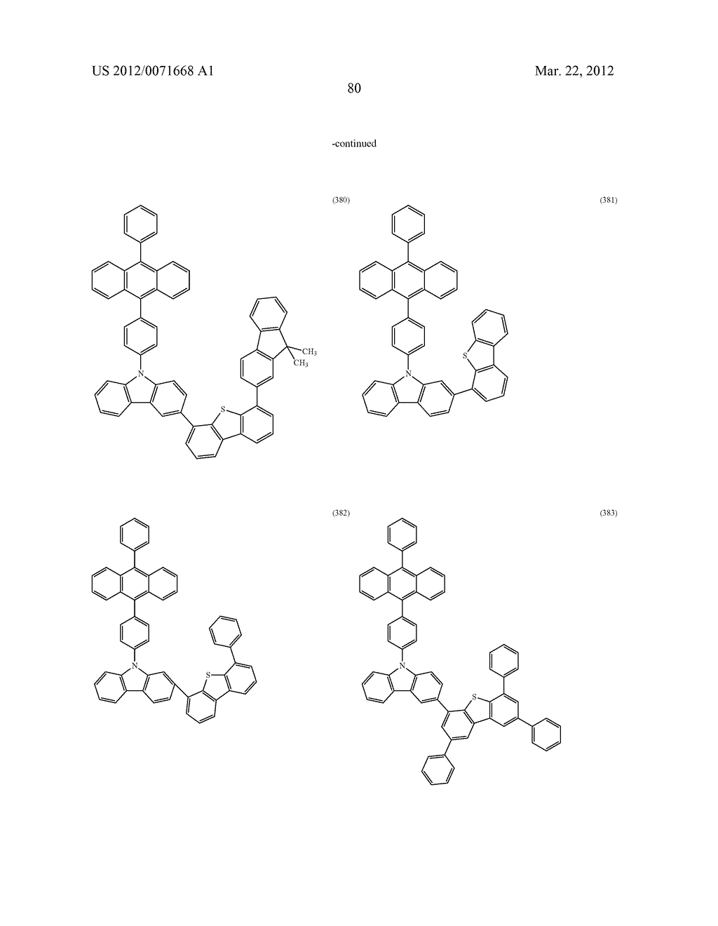 Carbazole Derivative, Light-Emitting Element Material and Organic     Semiconductor Material - diagram, schematic, and image 128