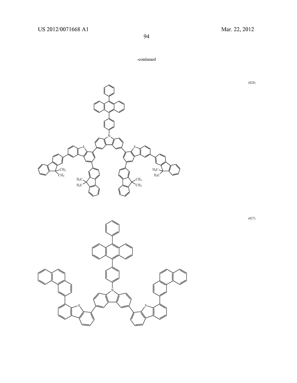 Carbazole Derivative, Light-Emitting Element Material and Organic     Semiconductor Material - diagram, schematic, and image 142