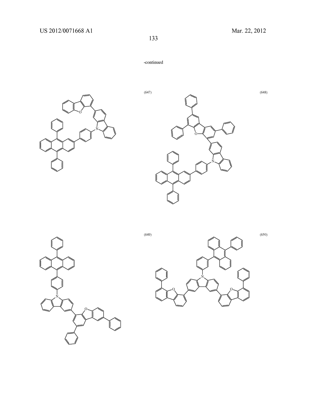 Carbazole Derivative, Light-Emitting Element Material and Organic     Semiconductor Material - diagram, schematic, and image 181