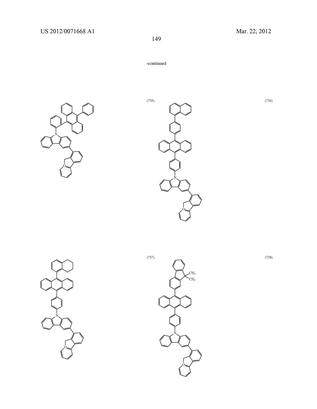 Carbazole Derivative, Light-Emitting Element Material and Organic     Semiconductor Material - diagram, schematic, and image 197