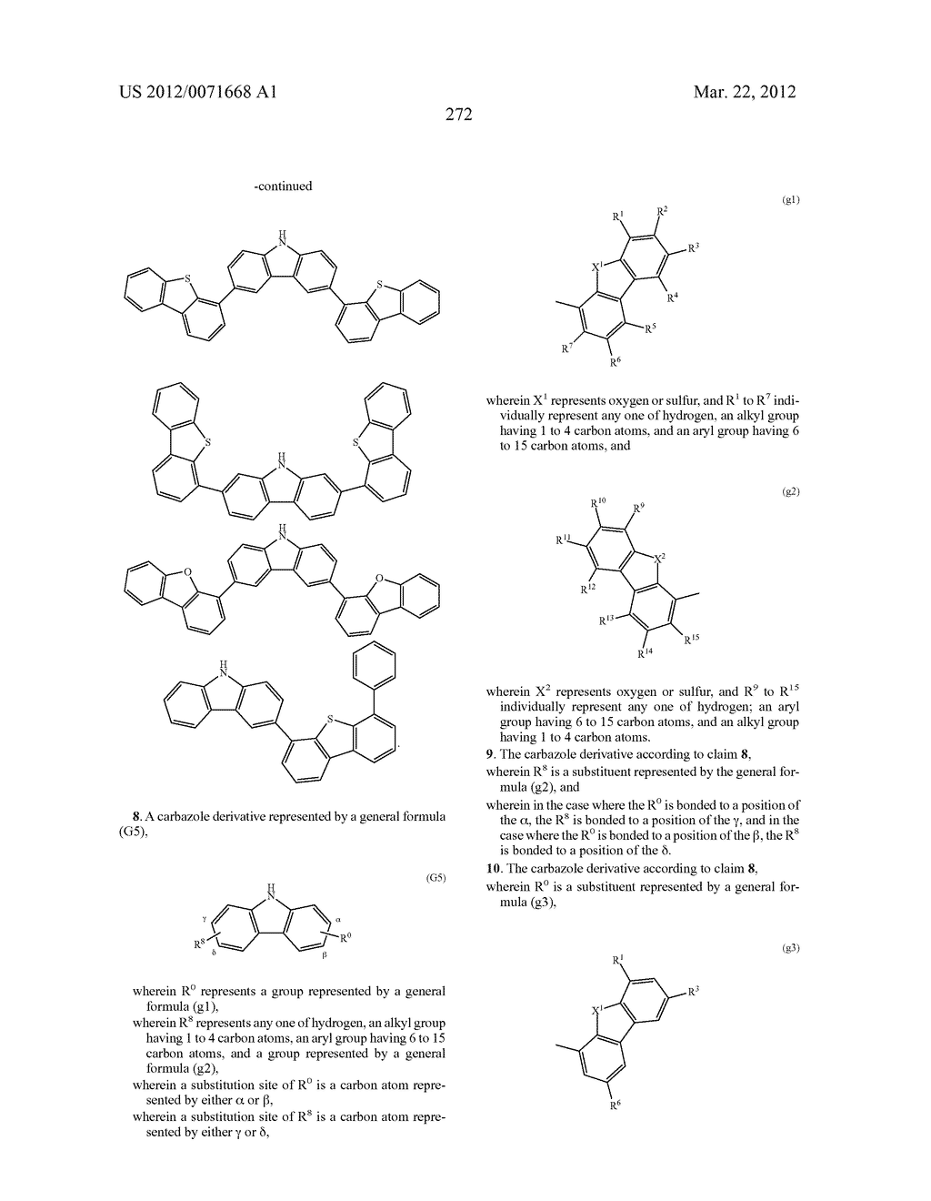 Carbazole Derivative, Light-Emitting Element Material and Organic     Semiconductor Material - diagram, schematic, and image 320