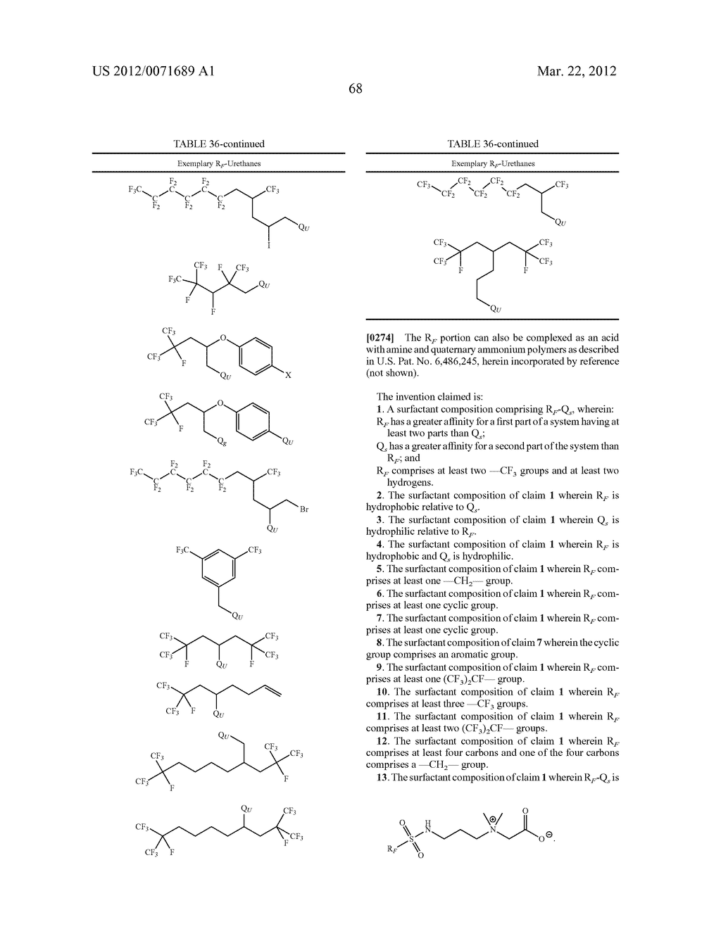 PRODUCTION PROCESSES AND SYSTEMS, COMPOSITIONS, SURFACTANTS, MONOMER     UNITS, METAL COMPLEXES, PHOSPHATE ESTERS, GLYCOLS, AQUEOUS FILM FORMING     FOAMS, AND FOAM STABILIZERS - diagram, schematic, and image 78