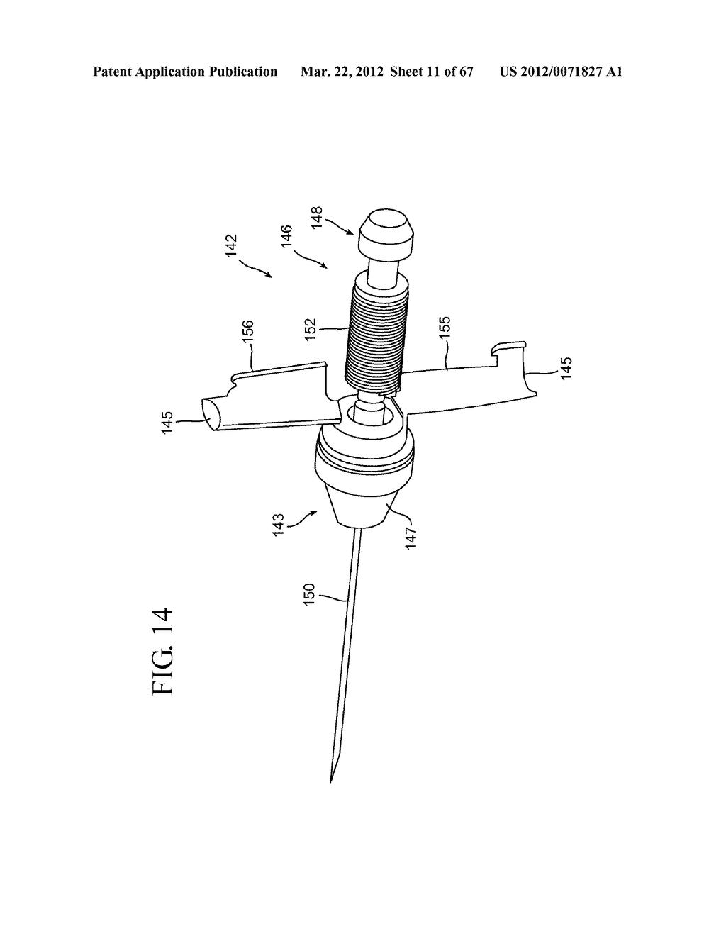 Dual Chamber Syringe With Retractable Needle - diagram, schematic, and image 12