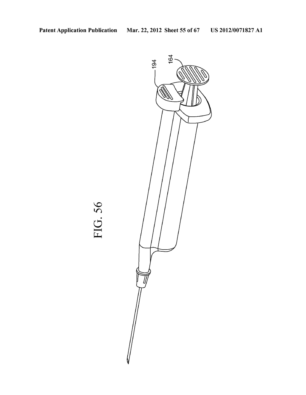 Dual Chamber Syringe With Retractable Needle - diagram, schematic, and image 56