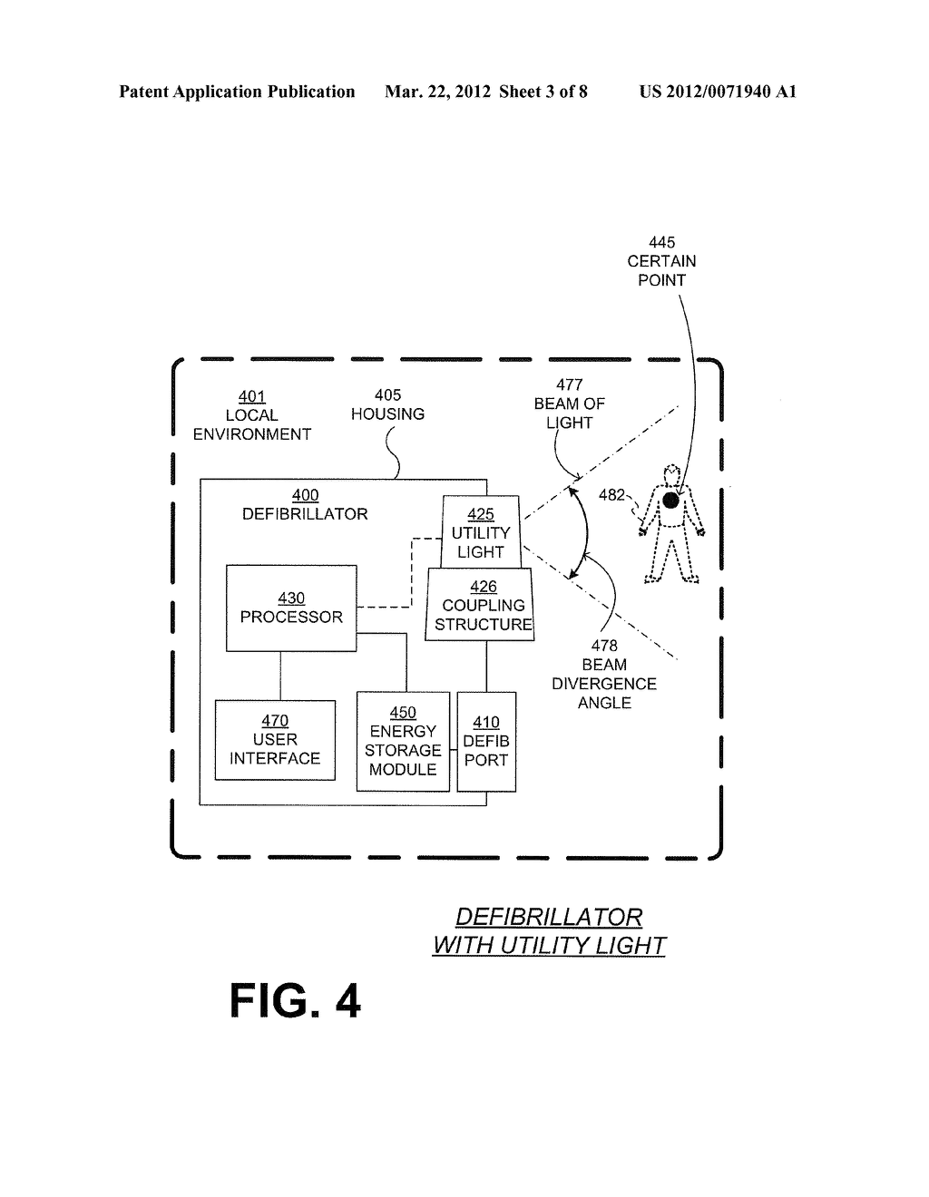 DEFIBRILLATOR WITH UTILITY LIGHT - diagram, schematic, and image 04