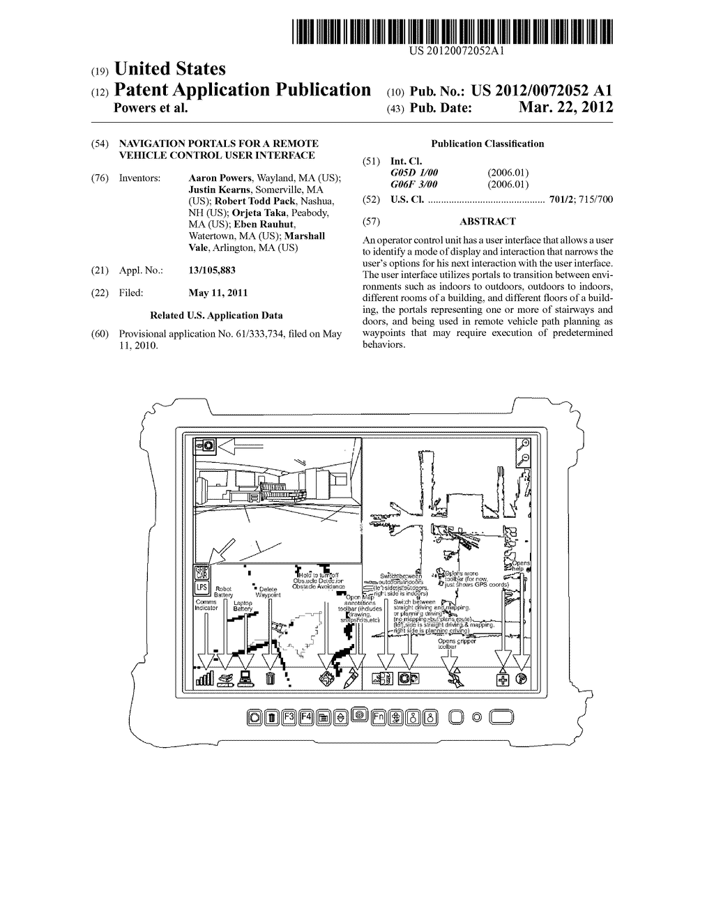 Navigation Portals for a Remote Vehicle Control User Interface - diagram, schematic, and image 01
