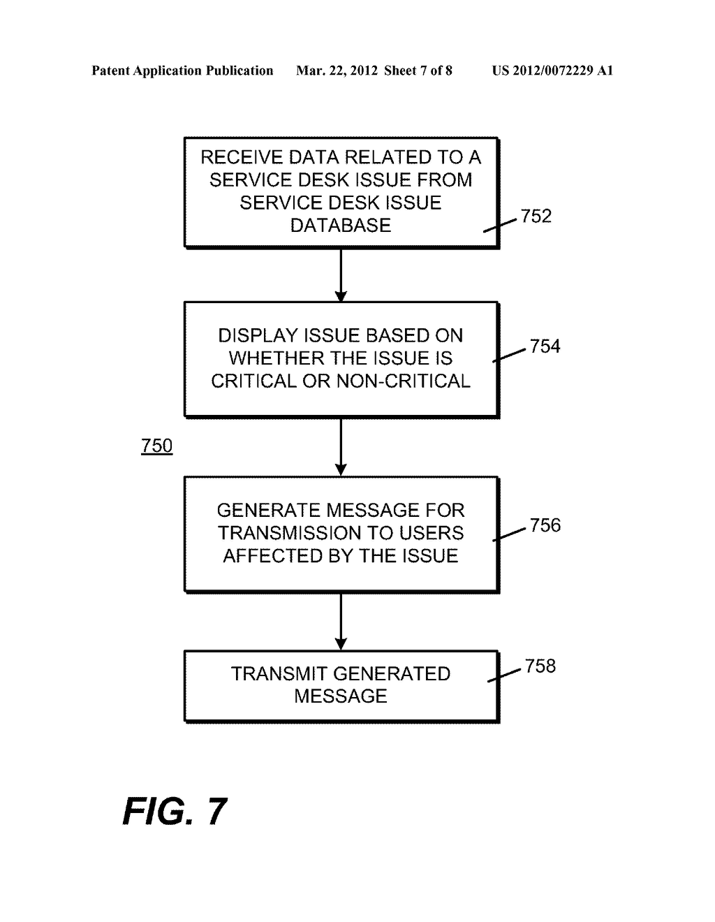 COMMUNICATION, PROCESSING, AND DISPLAY OF SERVICE DESK CRITICAL ISSUE DATA - diagram, schematic, and image 08