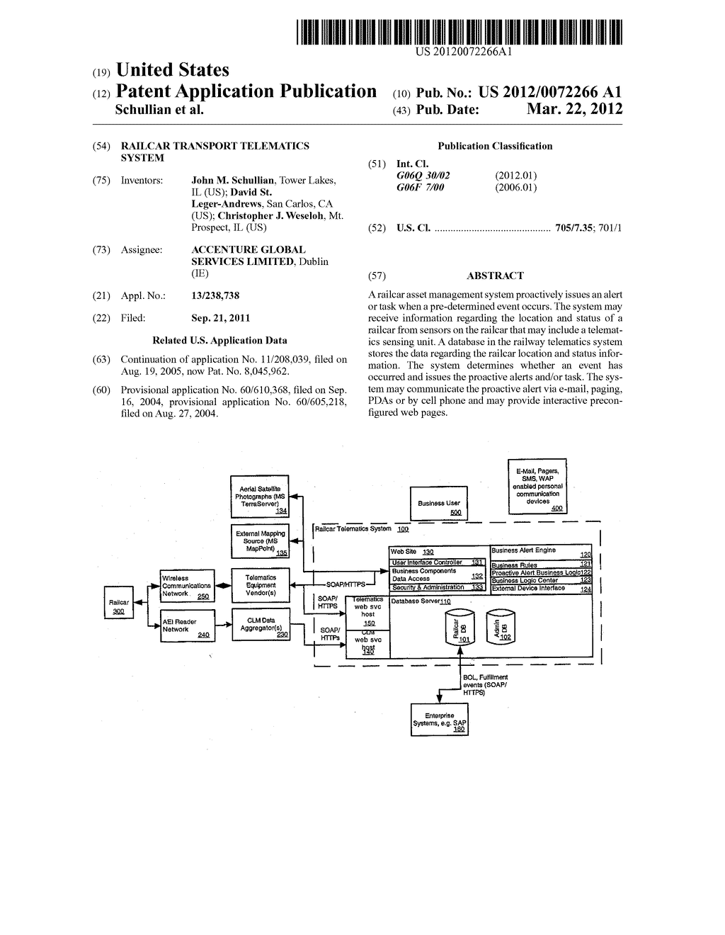 Railcar Transport Telematics System - diagram, schematic, and image 01