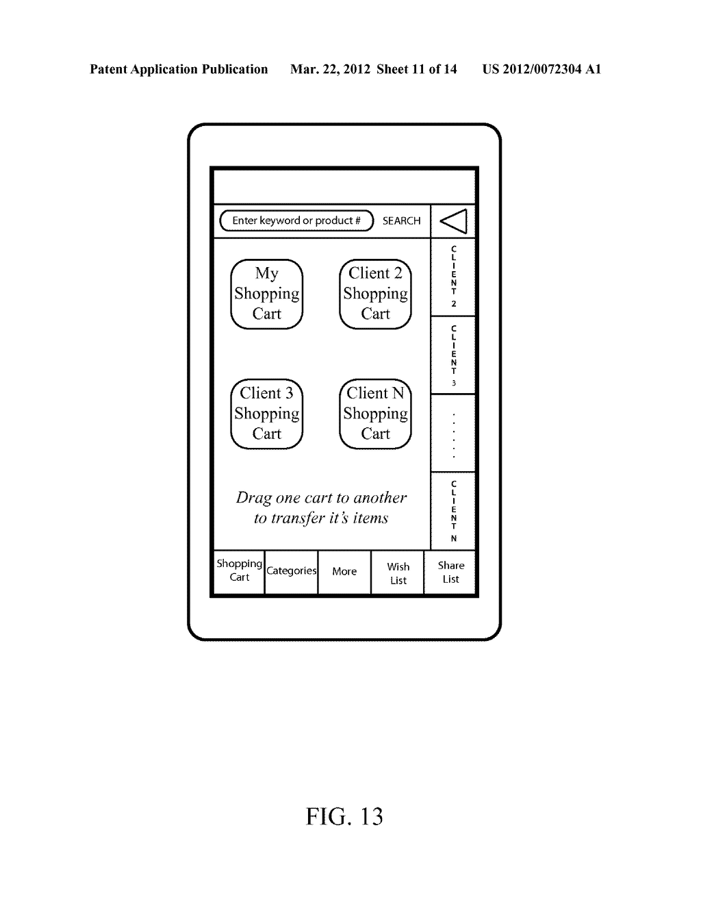 Method of Shopping Online with Real-Time Data Sharing Between Multiple     Clients - diagram, schematic, and image 12