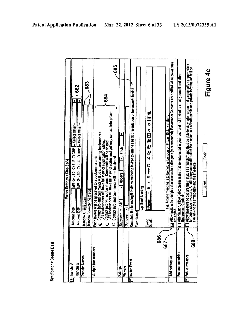 SYSTEM AND METHOD FOR DEAL MANAGEMENT OF SYNDICATED LOANS BY MULTIPLE     BOOKRUNNERS - diagram, schematic, and image 07