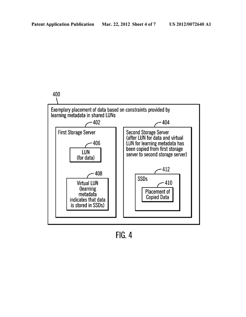 TRANSFERRING LEARNING METADATA BETWEEN STORAGE SERVERS HAVING CLUSTERS VIA     COPY SERVICES OPERATIONS ON A SHARED VIRTUAL LOGICAL UNIT THAT STORES THE     LEARNING METADATA - diagram, schematic, and image 05