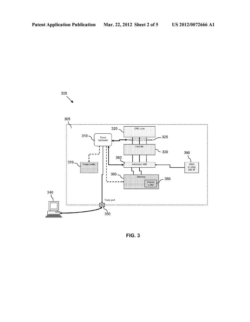 INTEGRATED CIRCUIT COMPRISING TRACE LOGIC AND METHOD FOR PROVIDING TRACE     INFORMATION - diagram, schematic, and image 03