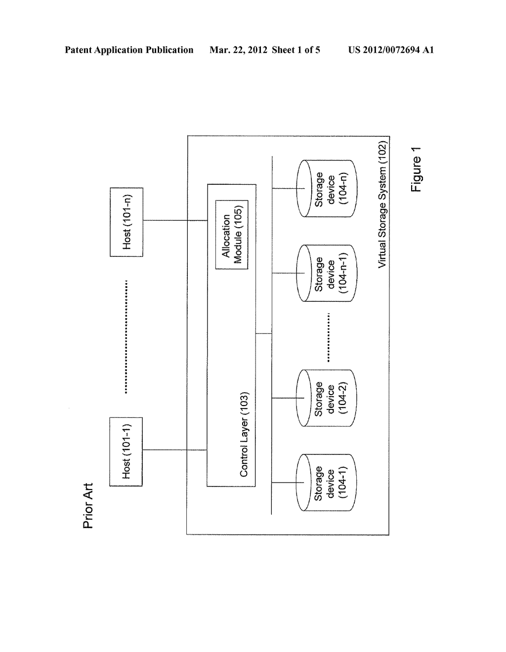 VIRTUALIZED STORAGE SYSTEM AND METHOD OF OPERATING THEREOF - diagram, schematic, and image 02