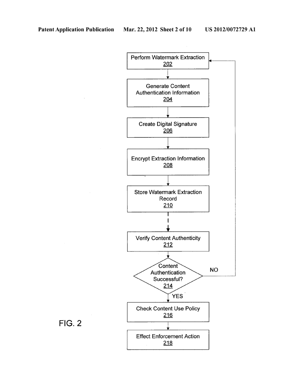 WATERMARK EXTRACTION AND CONTENT SCREENING IN A NETWORKED ENVIRONMENT - diagram, schematic, and image 03