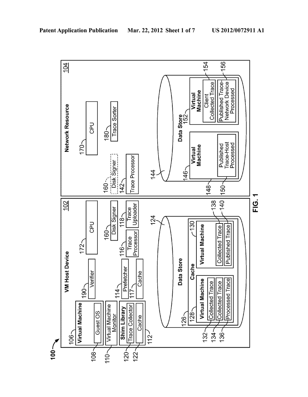 TRACE ASSISTED PREFETCHING OF VIRTUAL MACHINES IN A DISTRIBUTED SYSTEM - diagram, schematic, and image 02