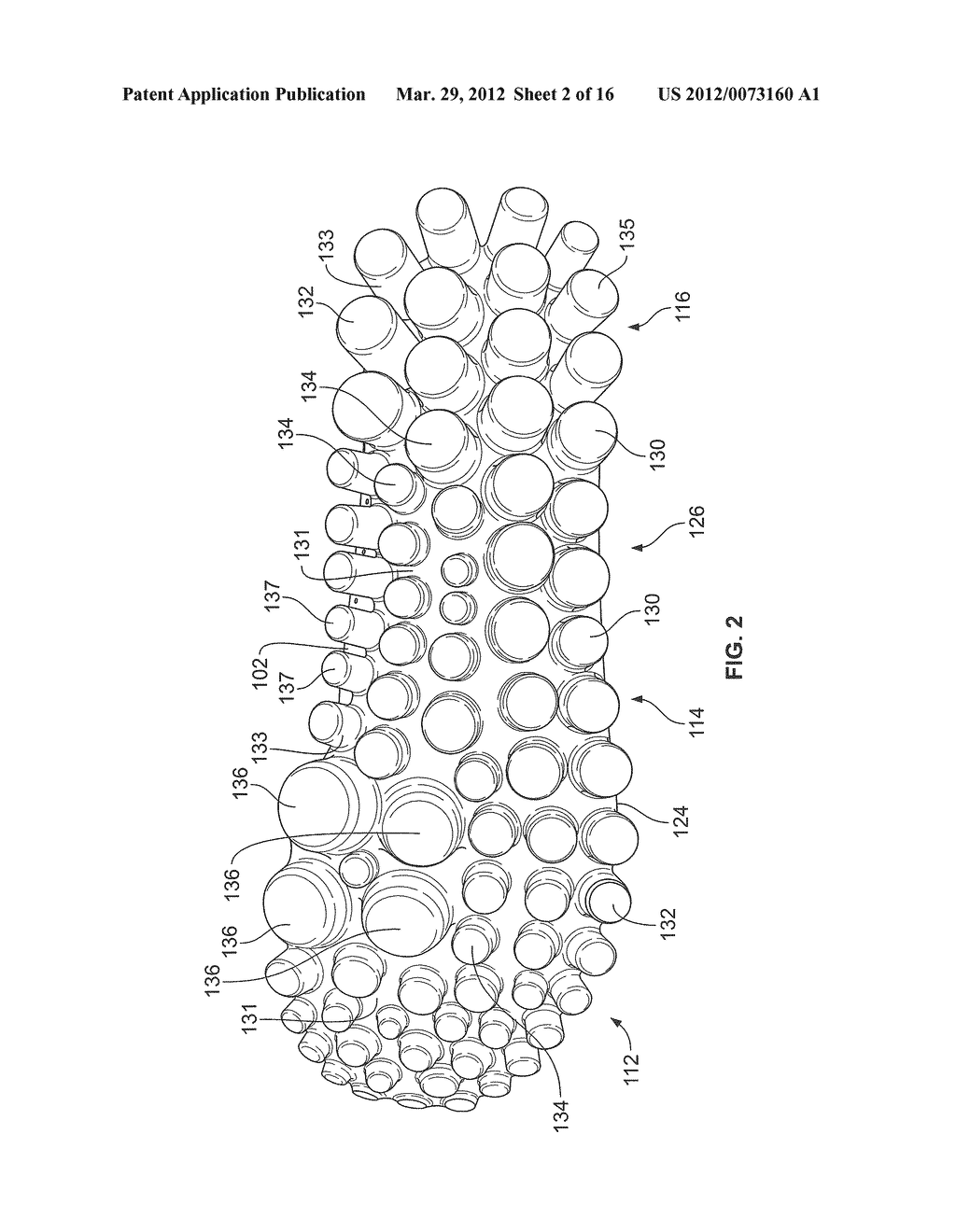 Sole With Projections and Article of Footwear - diagram, schematic, and image 03