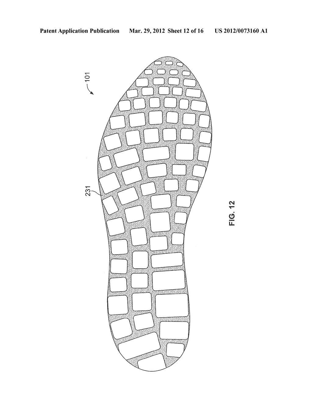 Sole With Projections and Article of Footwear - diagram, schematic, and image 13