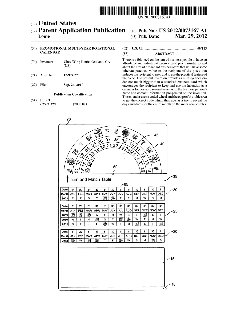 Promotional multi-year rotational calendar - diagram, schematic, and image 01