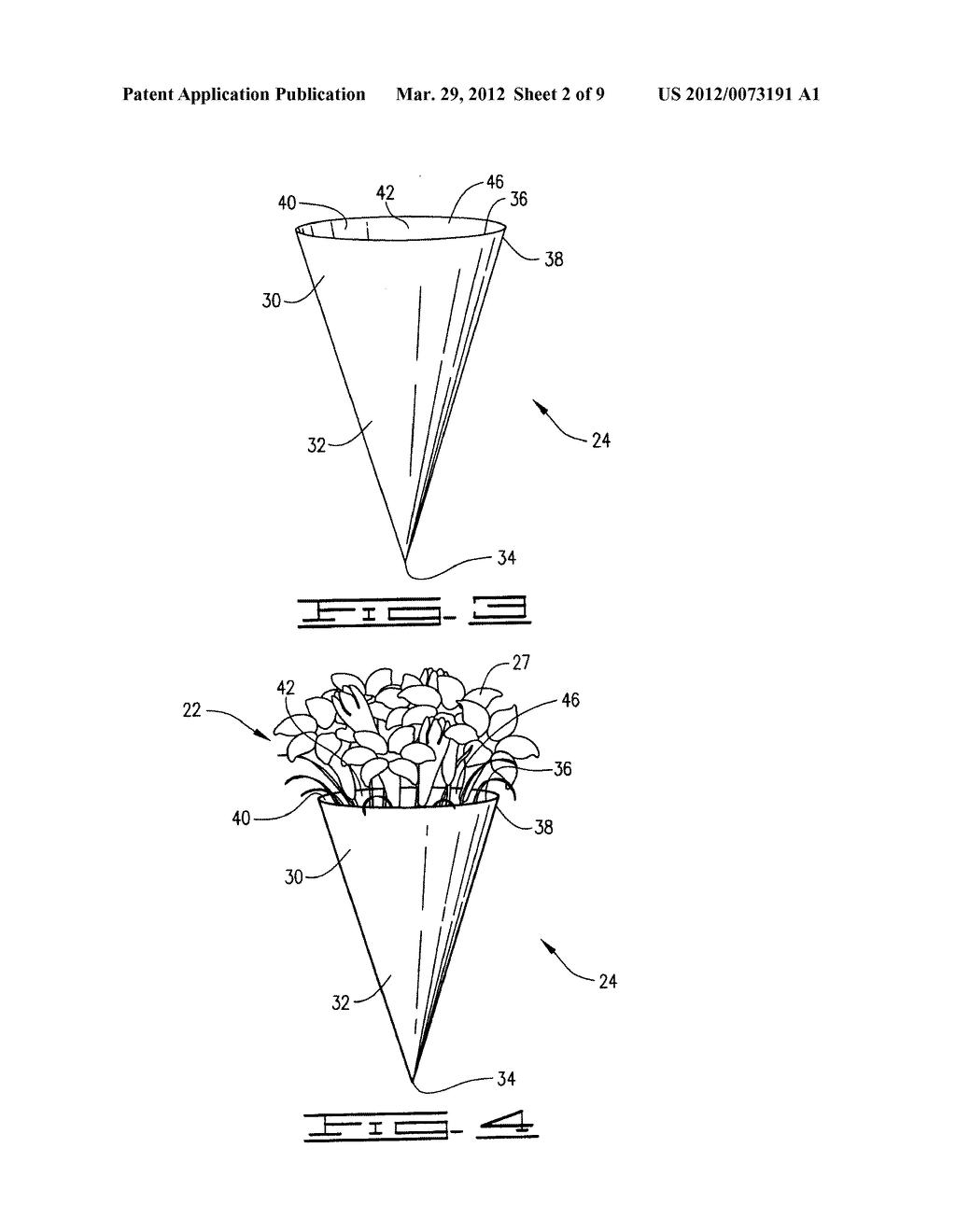 METHOD OF WRAPPING A FLORAL GROUPING - diagram, schematic, and image 03