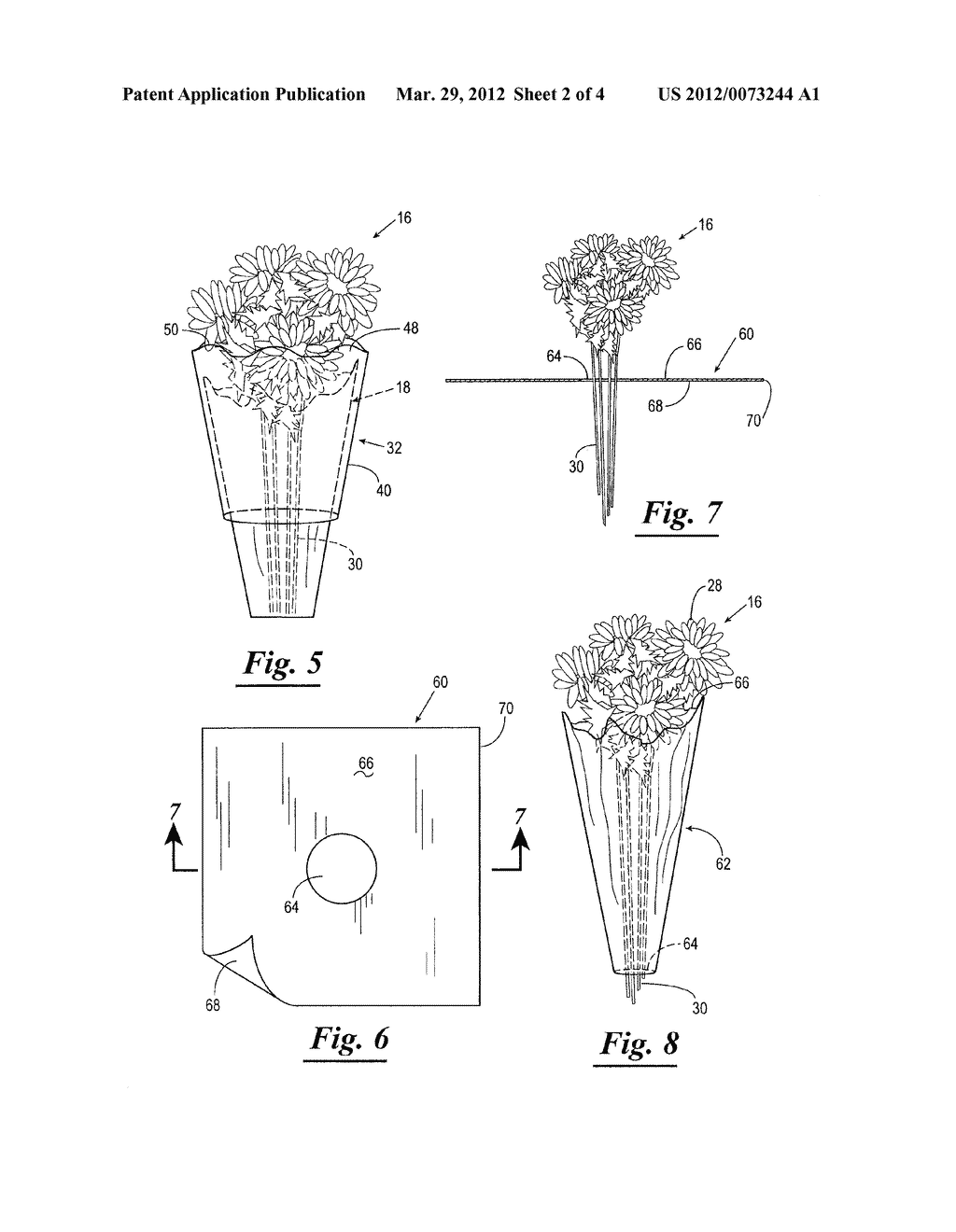 METHOD FOR WRAPPING A FLORAL GROUPING - diagram, schematic, and image 03