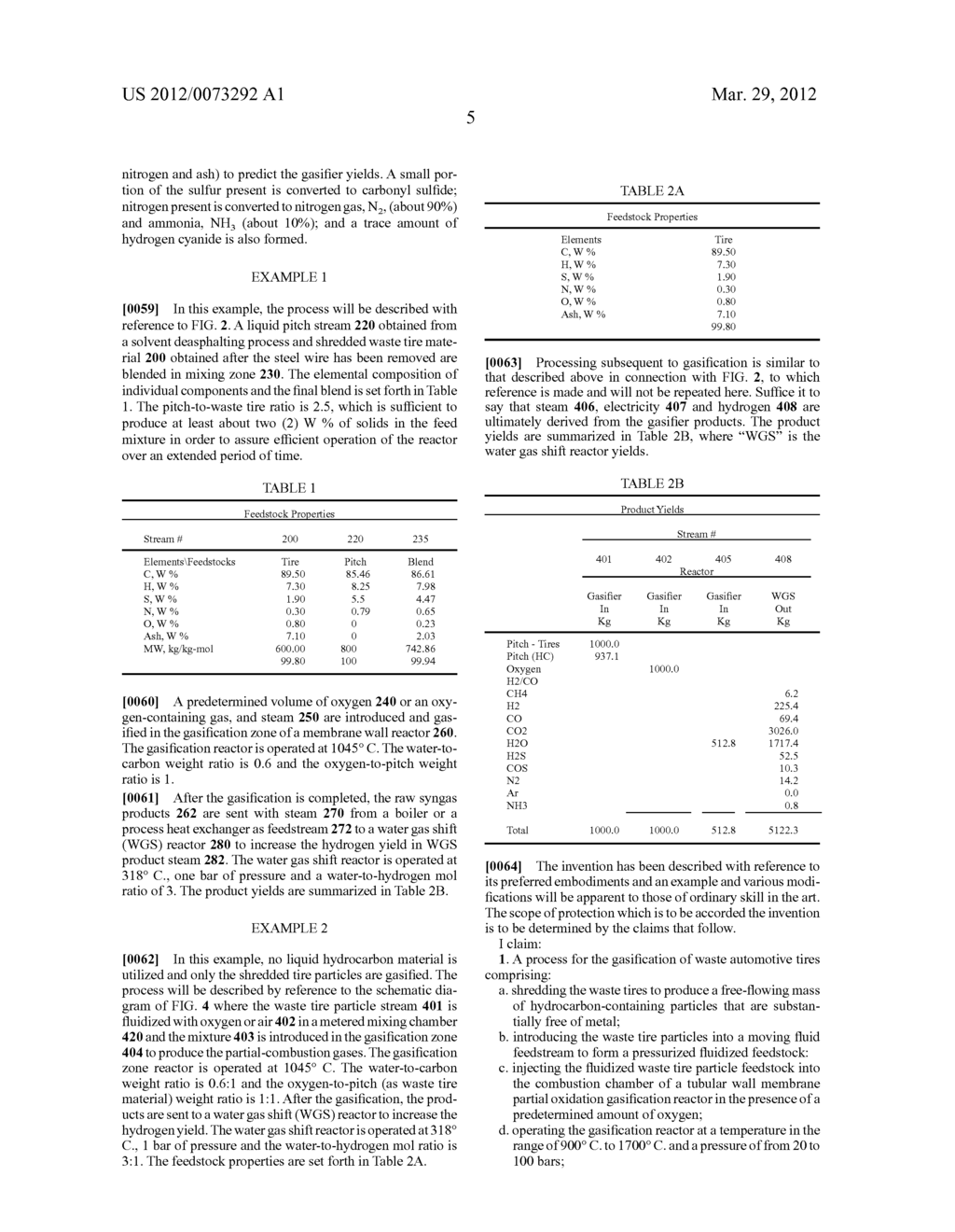 Process for the gasification of waste tires with residual oil - diagram, schematic, and image 10