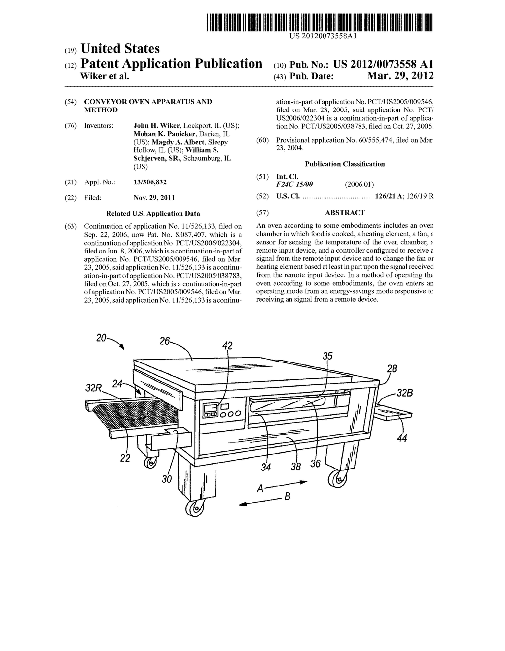 CONVEYOR OVEN APPARATUS AND METHOD - diagram, schematic, and image 01