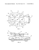 Motorized vehicle with expanded solar panel capacity diagram and image